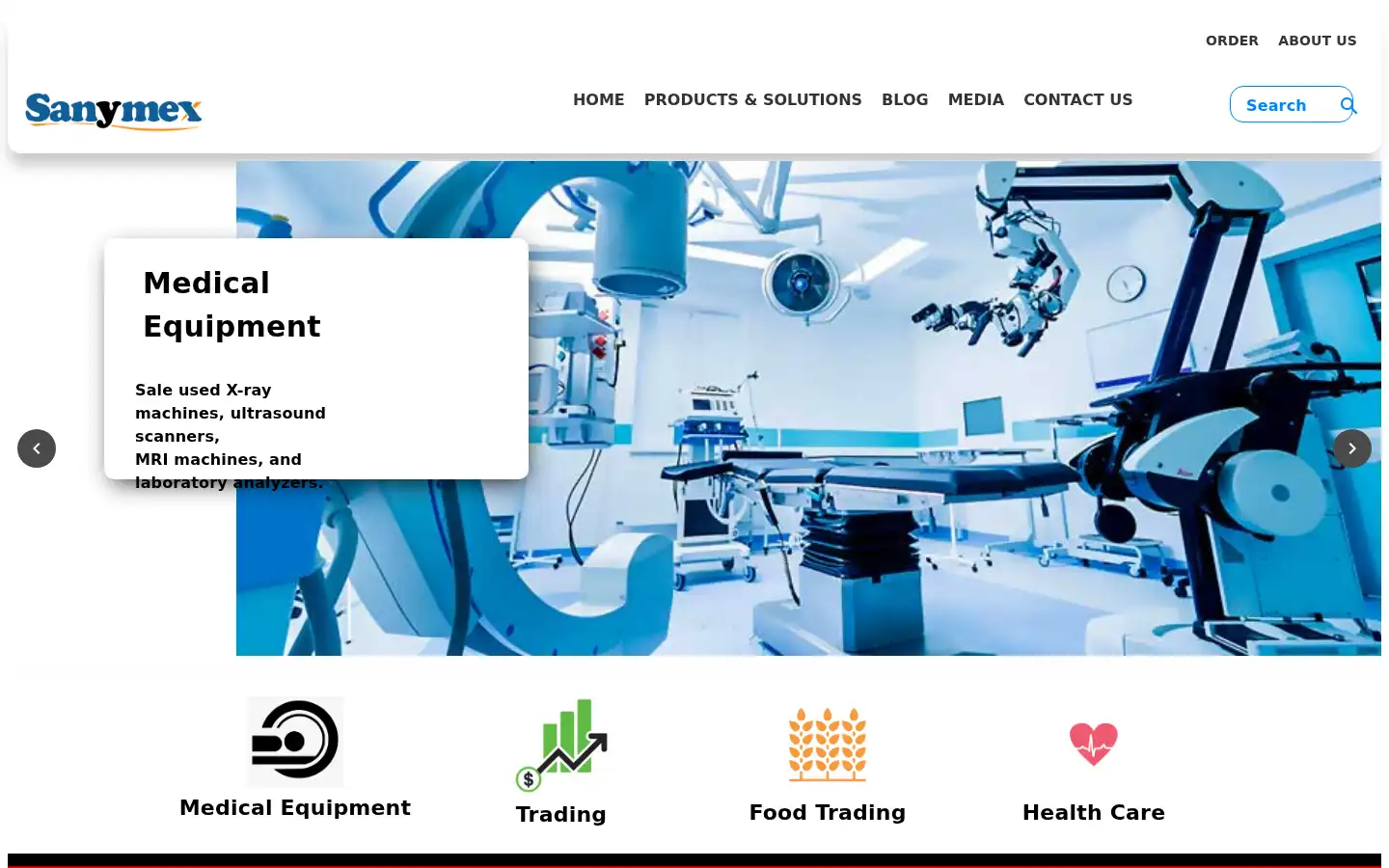 Screenshot of sanymex.de