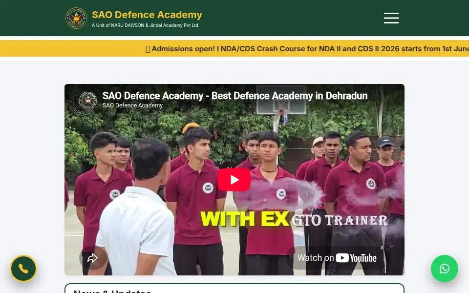 Screenshot of saoacademyddn.com