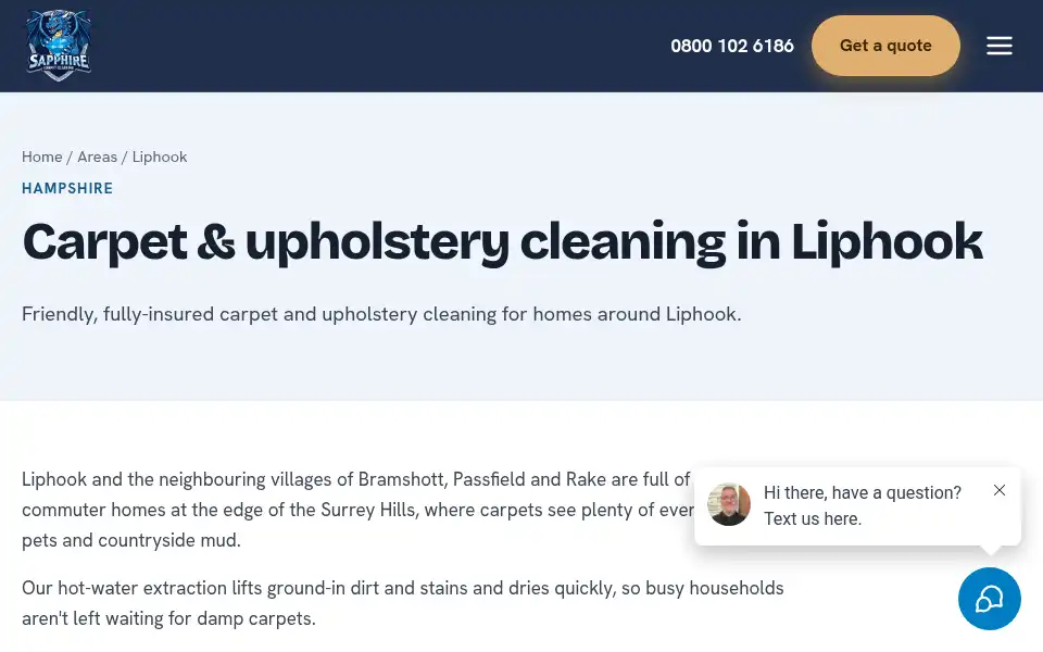 Screenshot of sapphire-ccs.co.uk