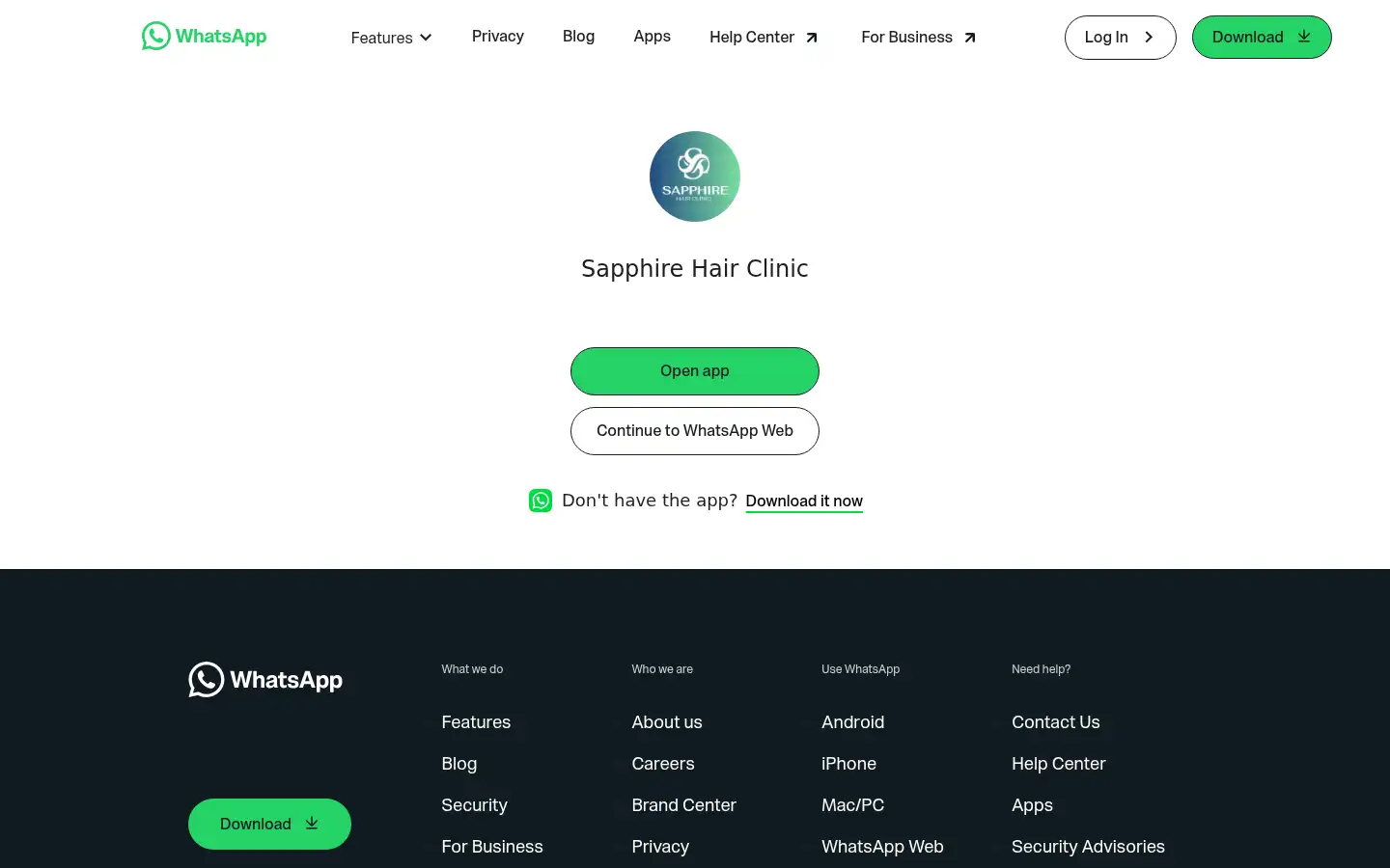 Screenshot of sapphirehairclinic.com