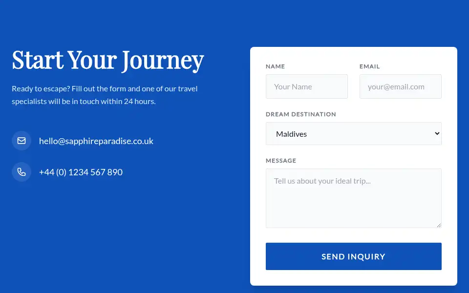 Screenshot of sapphireparadise.co.uk