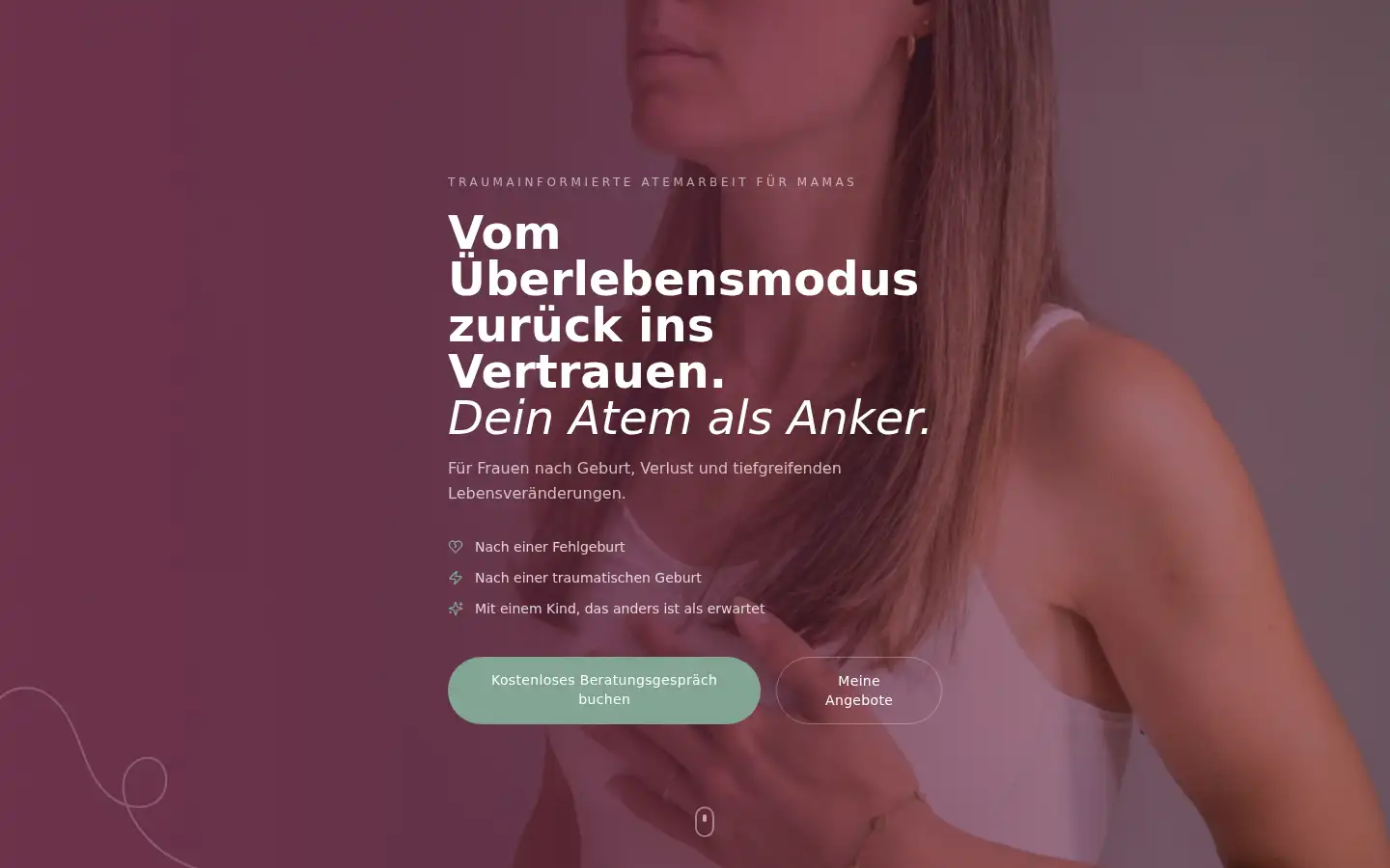 Screenshot of sarahesper-breathwork.de