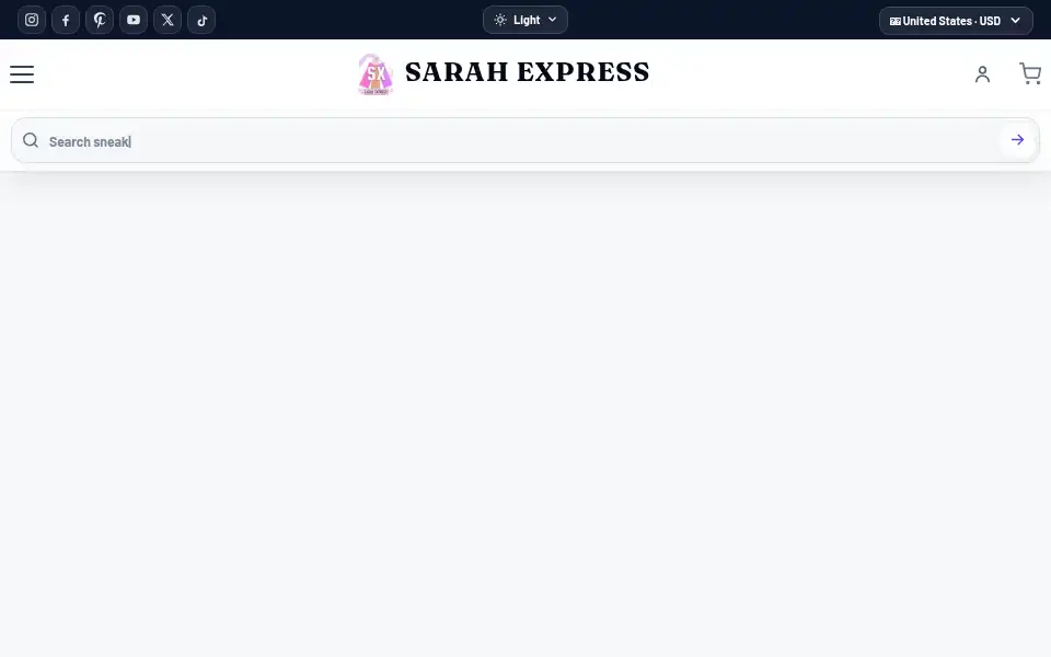 Screenshot of sarahexpress.com