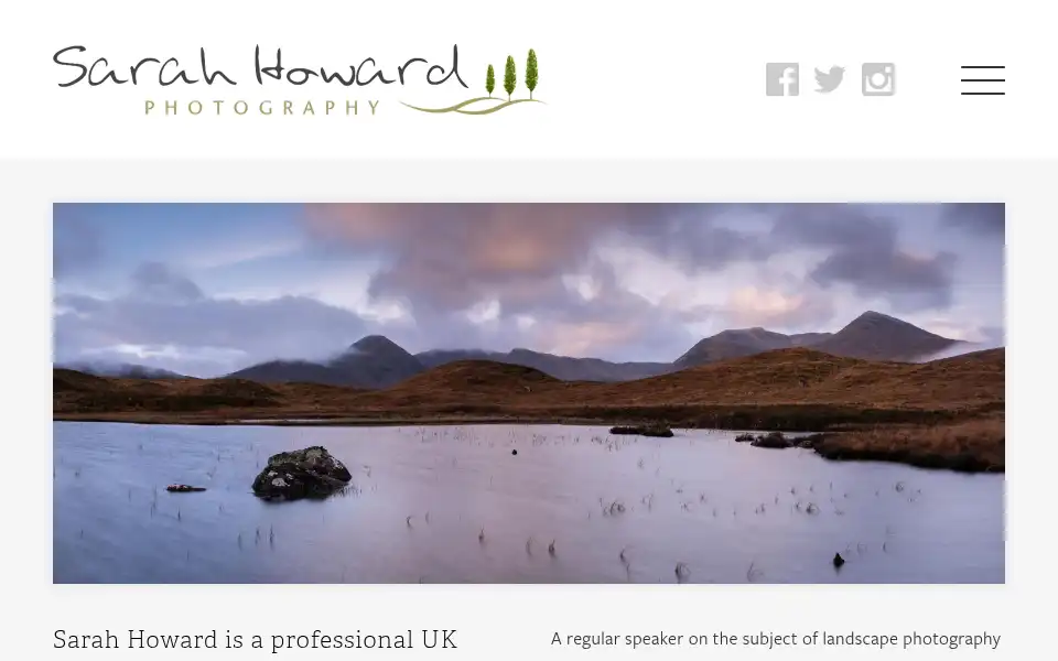 Screenshot of sarahhowardphotography.com