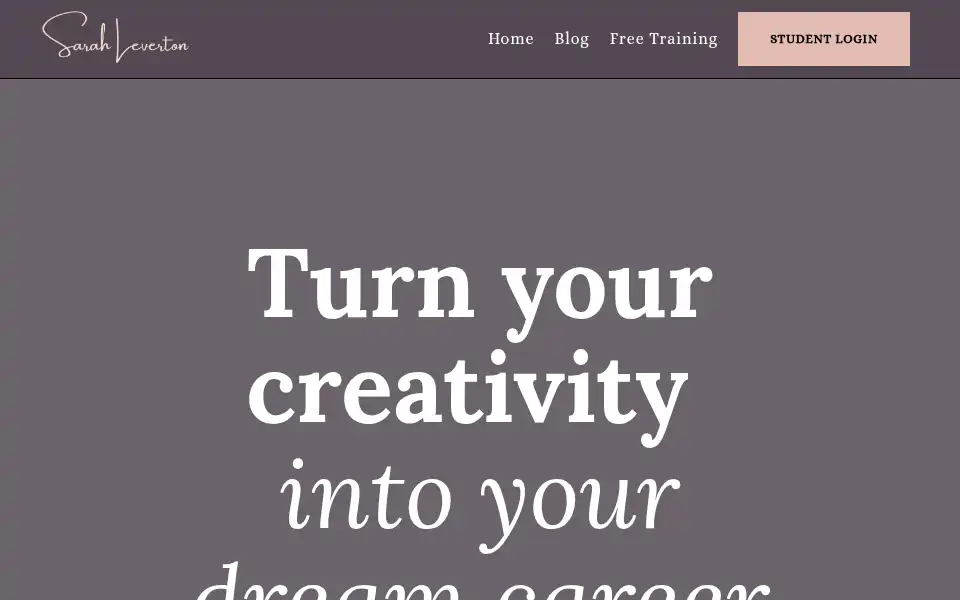 Screenshot of sarahleverton.com