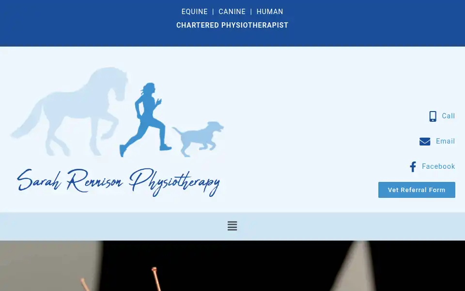Screenshot of sarahrennisonphysio.co.uk