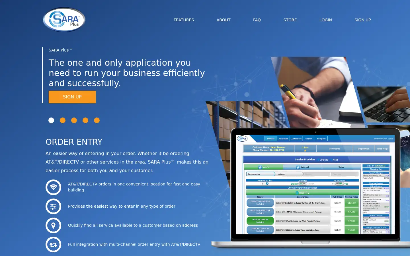 Screenshot of saraplus.com