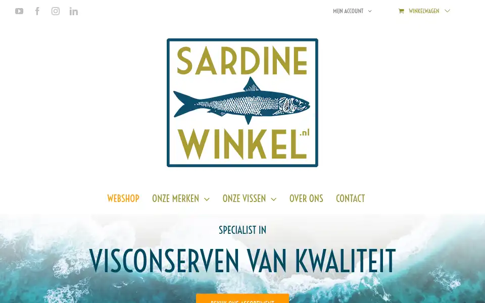 Screenshot of sardinewinkel.nl