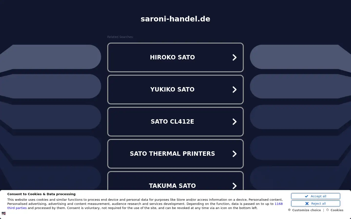 Screenshot of saroni-handel.de
