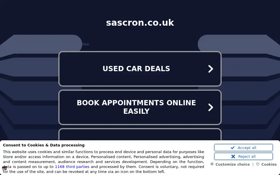 Screenshot of sascron.co.uk