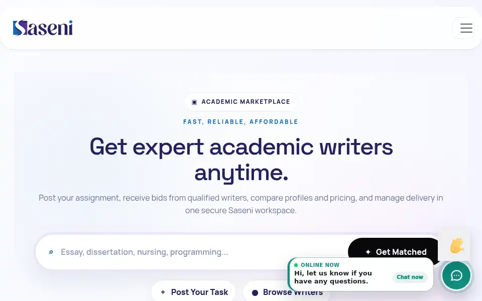 Screenshot of saseni.com