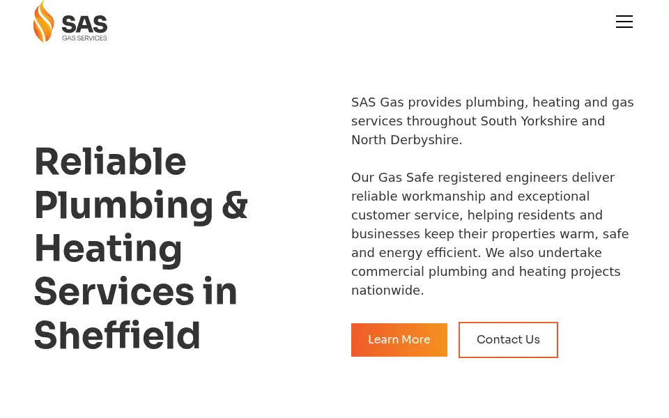 Screenshot of sasgasservicesltd.co.uk