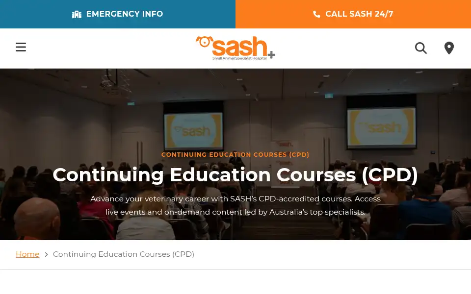Screenshot of sashvets.com