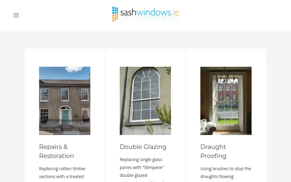 Screenshot of sashwindows.ie
