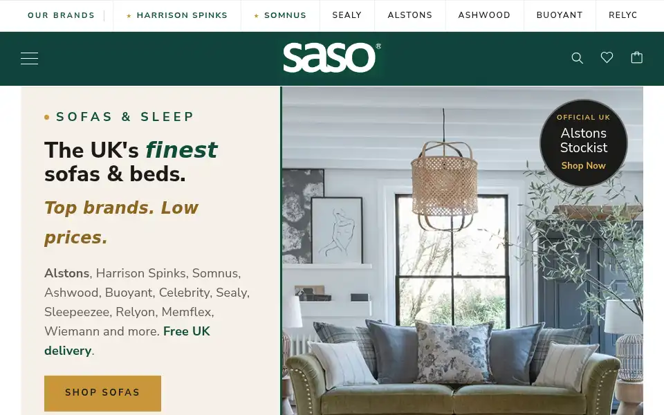 Screenshot of saso.co.uk