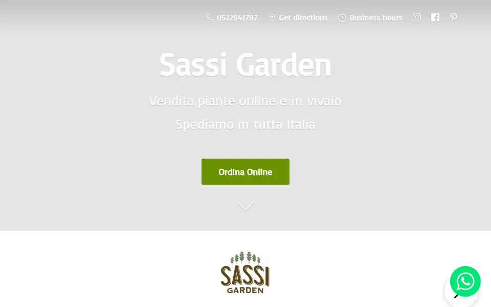 Screenshot of sassigarden.com