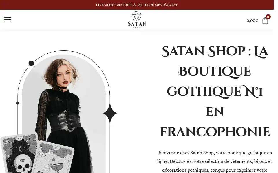 Screenshot of satan-shop.com