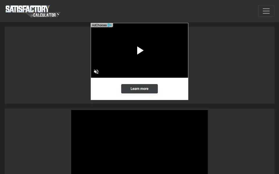 Screenshot of satisfactory-calculator.com
