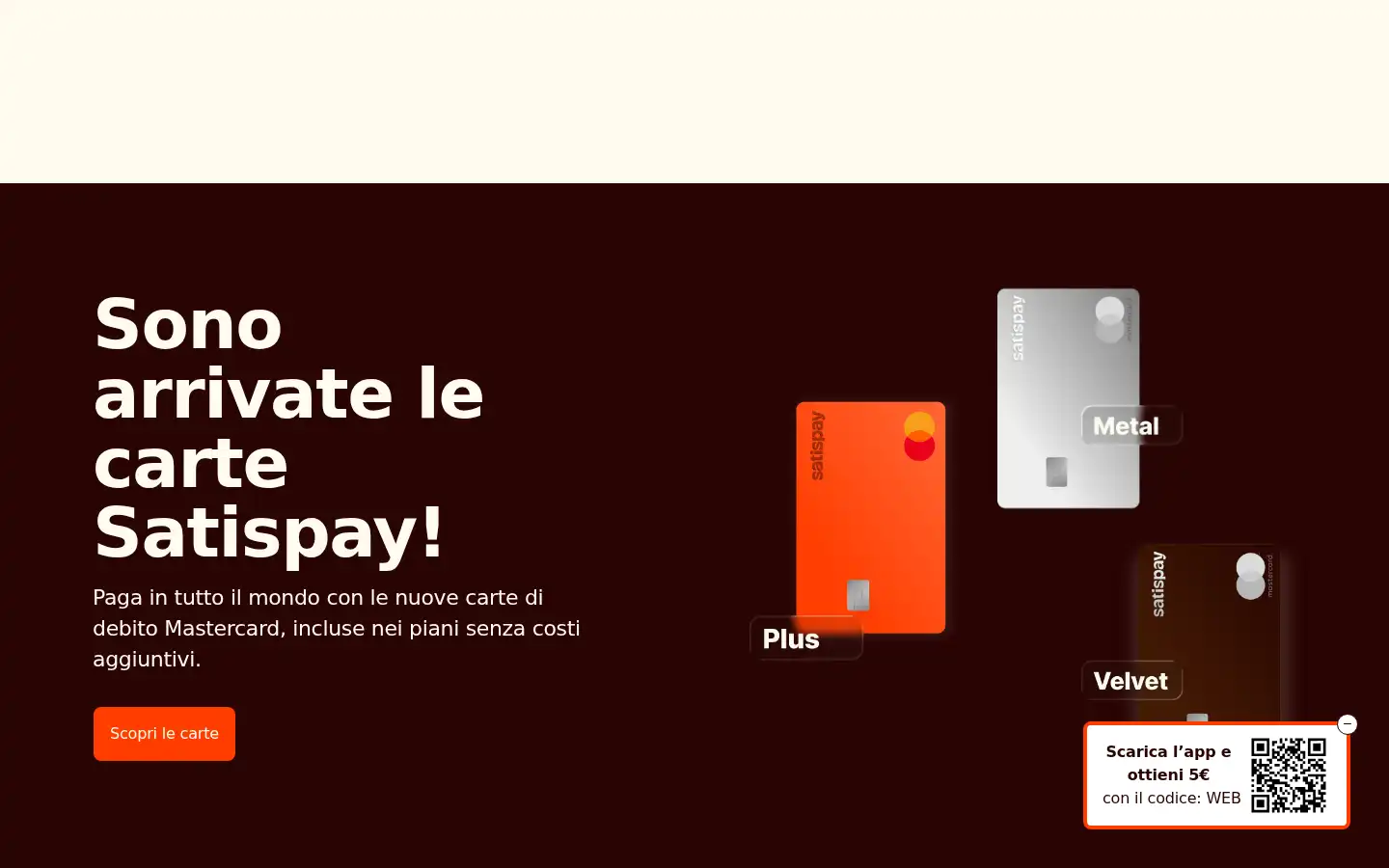 Screenshot of satispay.com