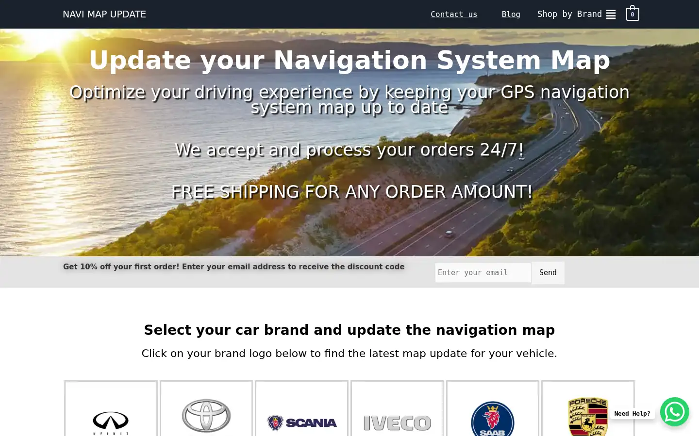 Screenshot of satnavishop.eu