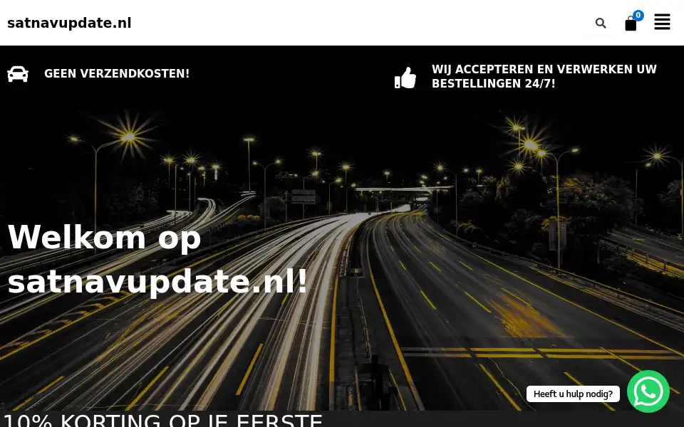 Screenshot of satnavupdate.nl