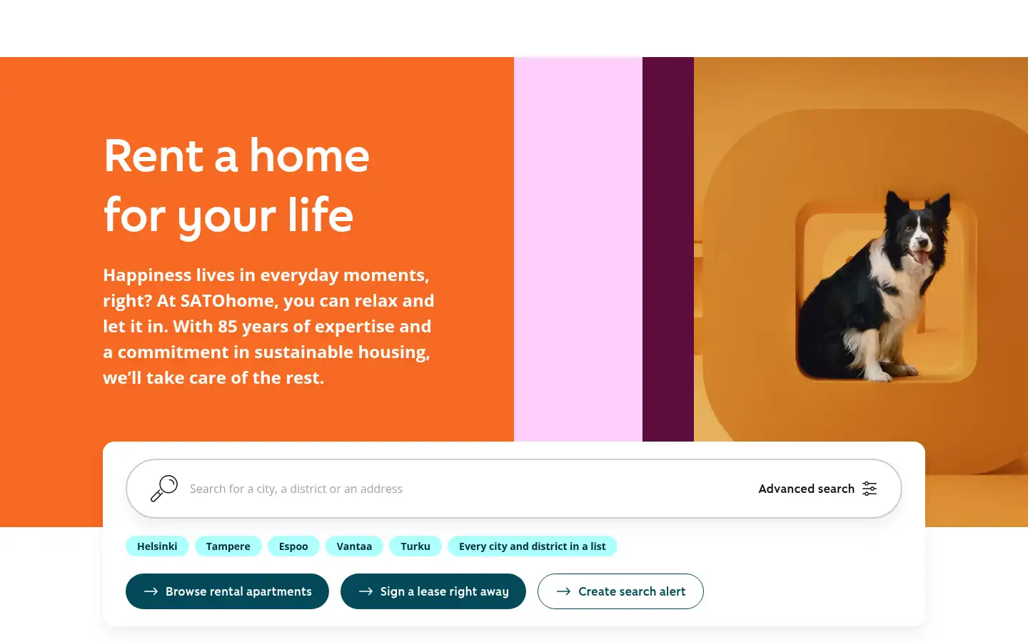 Screenshot of sato.fi