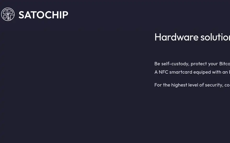Screenshot of satochip.io