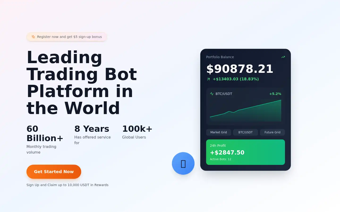 Screenshot of satoshibot.org
