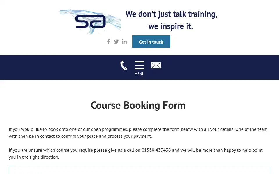 Screenshot of satraining.co.uk
