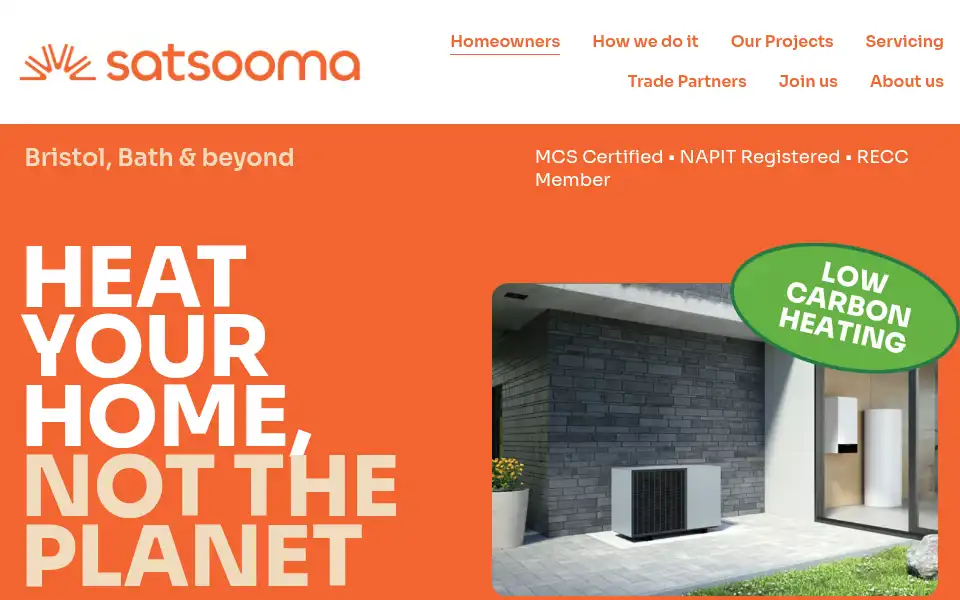 Screenshot of satsooma.co.uk