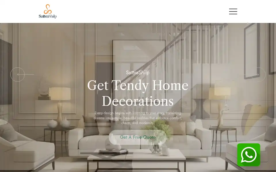 Screenshot of sattvashilp.com
