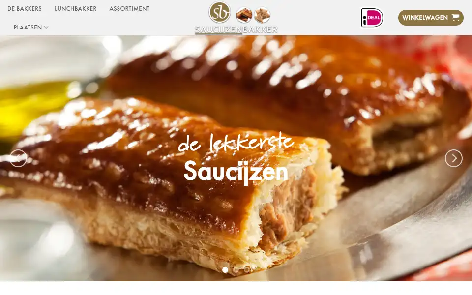 Screenshot of saucijzenbakker.nl