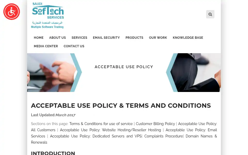 Screenshot of saudisoftech.com