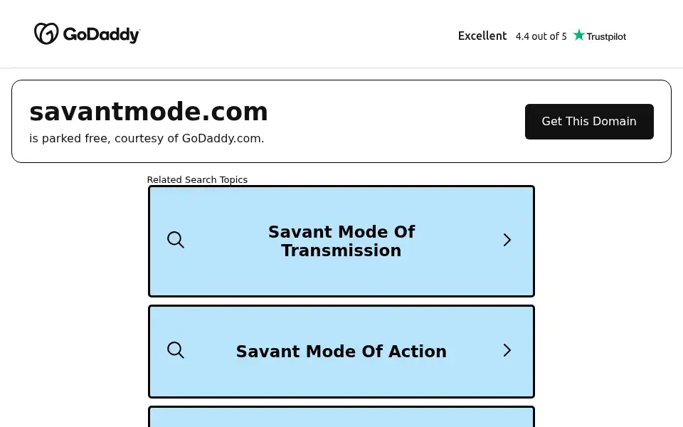 Screenshot of savantmode.com