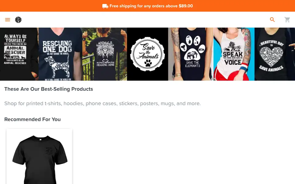 Screenshot of saveanimalssos.com