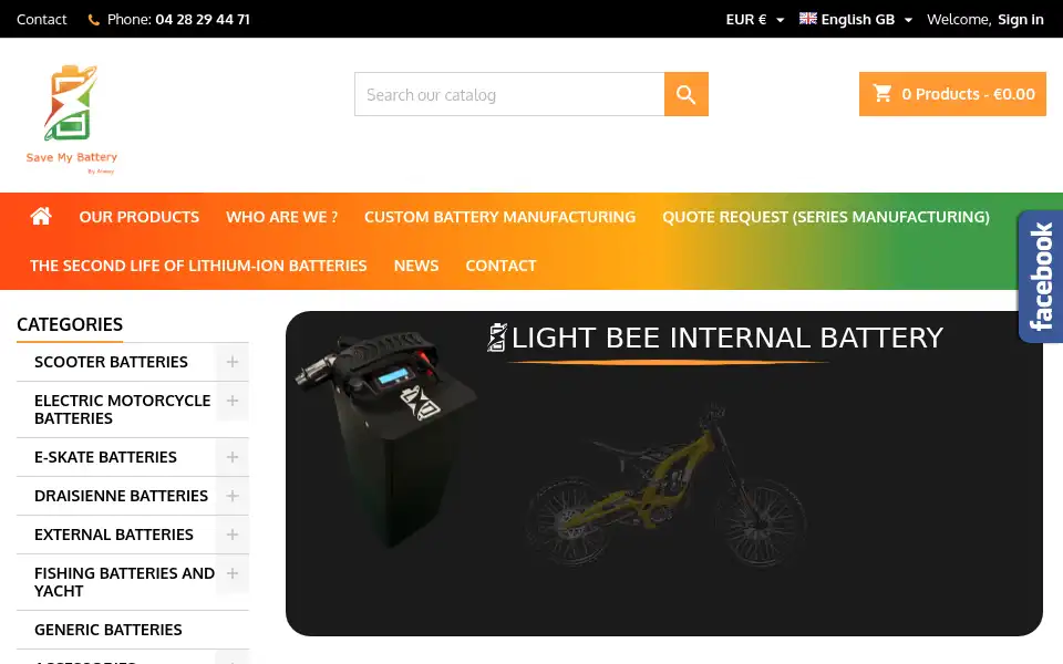 Screenshot of savemybattery.fr
