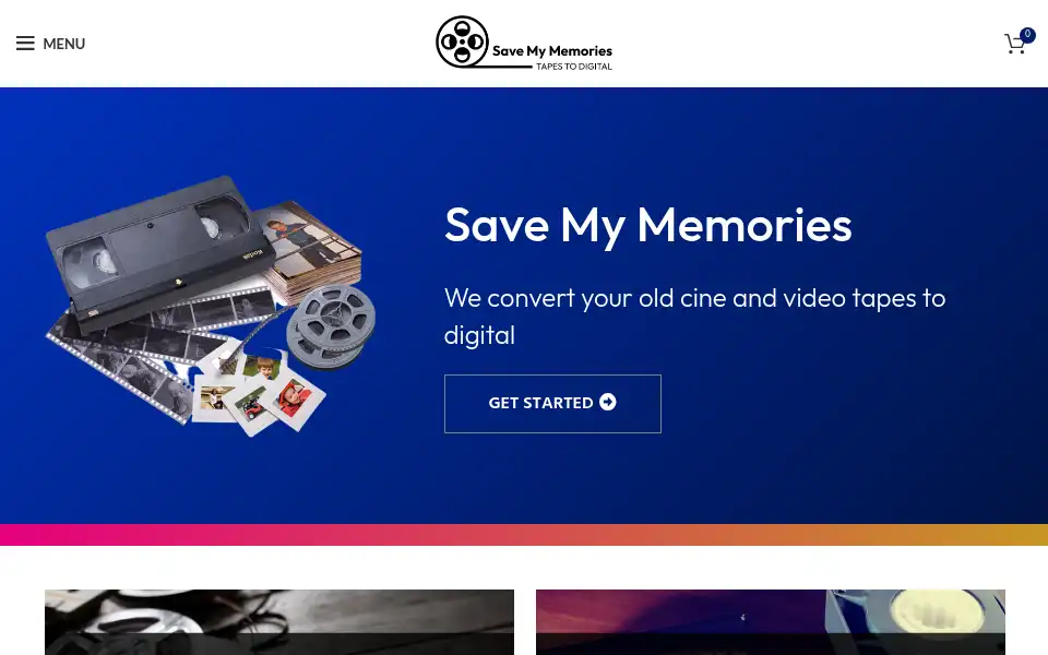 Screenshot of savemymemories.uk