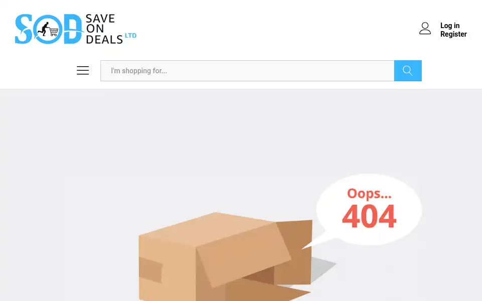 Screenshot of saveondeals.co.uk