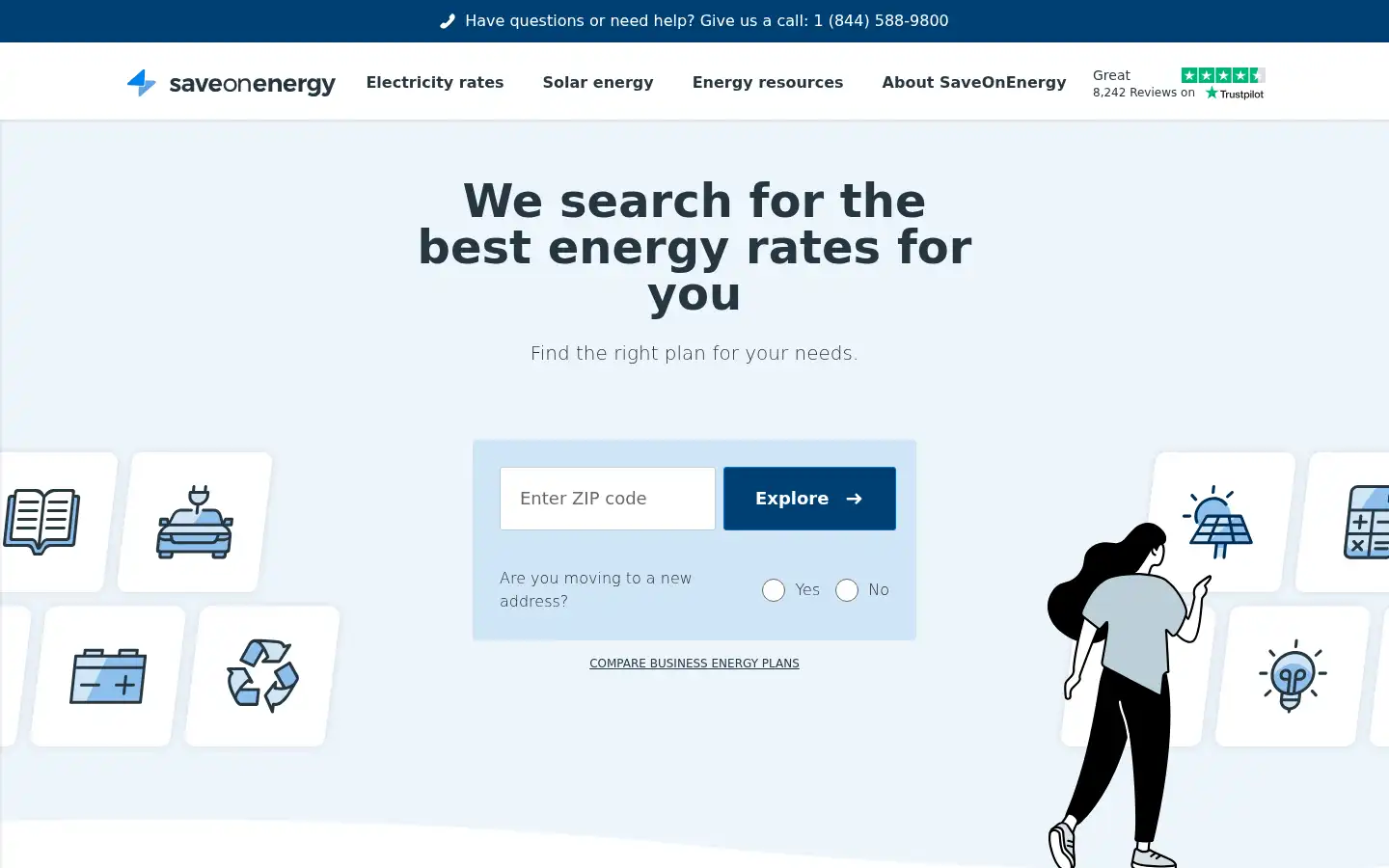 Screenshot of saveonenergy.com