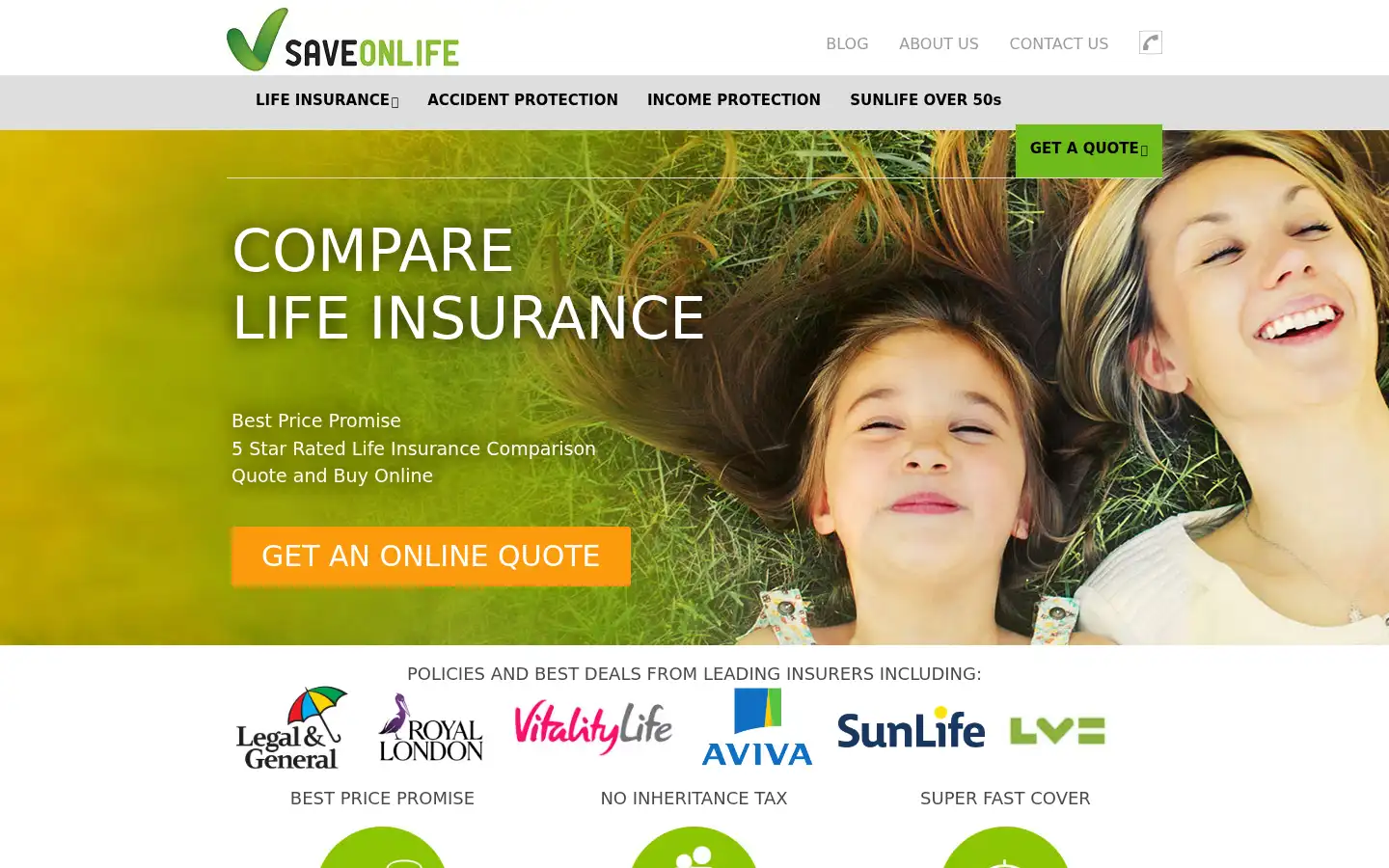 Screenshot of saveonlife.co.uk
