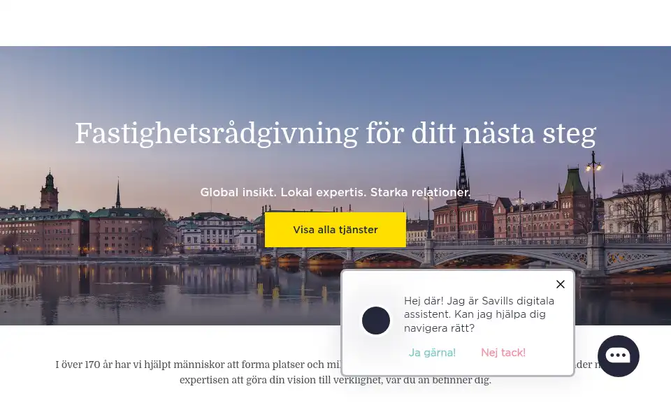 Screenshot of savills.se