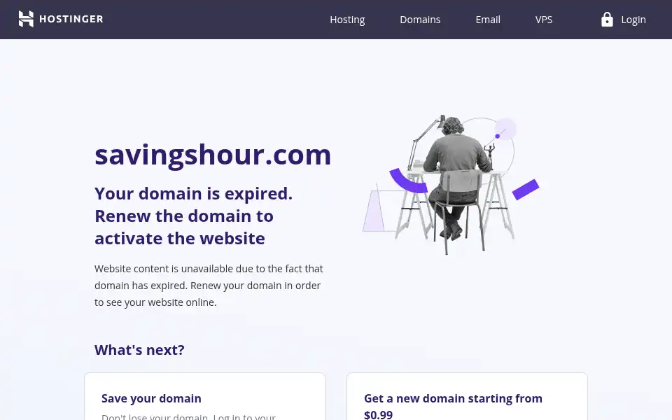 Screenshot of savingshour.com