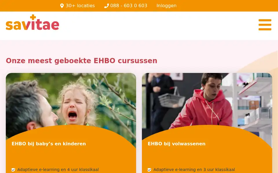 Screenshot of savitae.nl