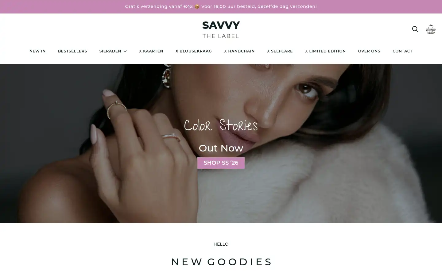 Screenshot of savvythelabel.nl