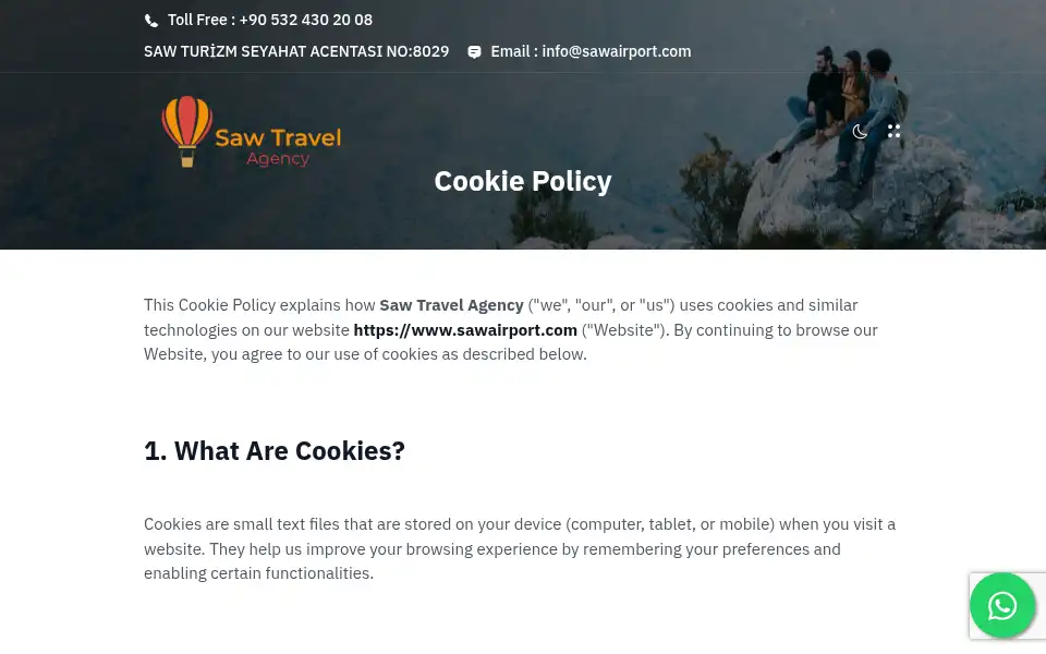 Screenshot of sawairport.com