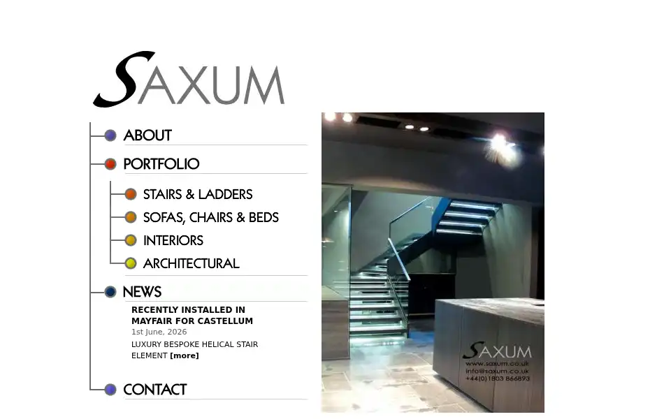 Screenshot of saxum.co.uk