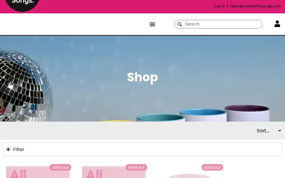Screenshot of sayitwithsongs.com