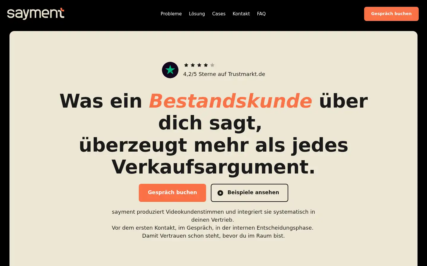 Screenshot of sayment.de