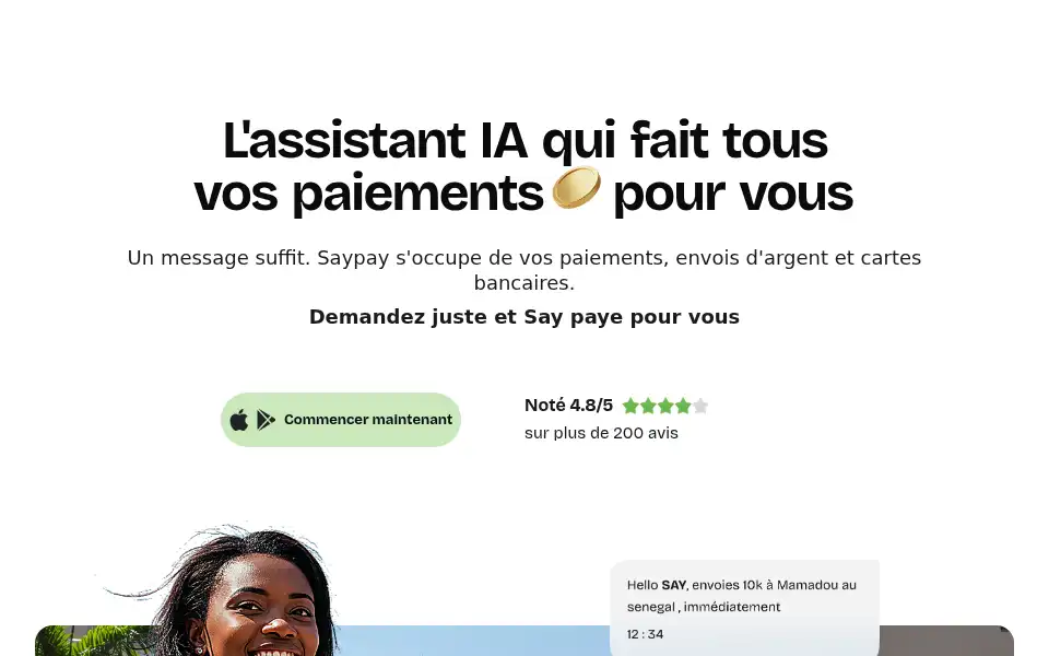 Screenshot of saypay.ai