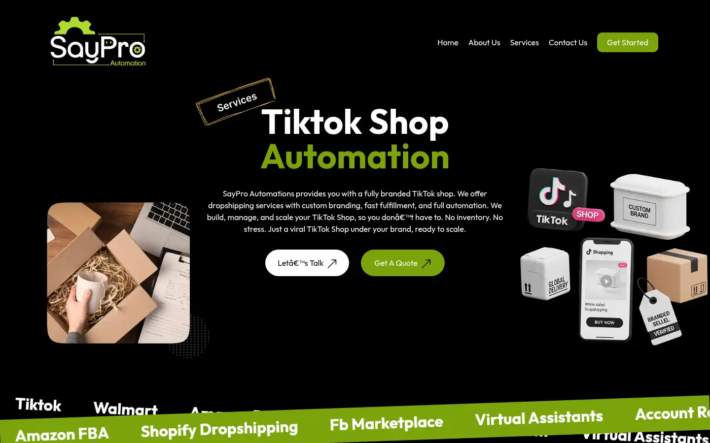 Screenshot of sayproautomation.com